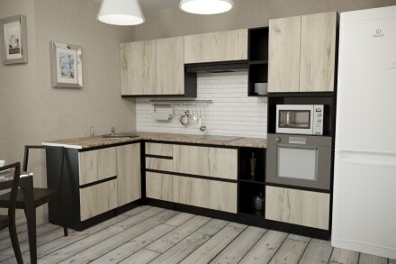 Кухонный гарнитур Равенна мега прайм, 150х270 см 